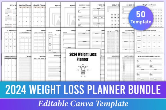2024 Weight Loss Planner Bundle Canva: A Designer's Toolkit