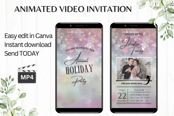 Christmas Holiday Party Invitation: A Modern Digital Template