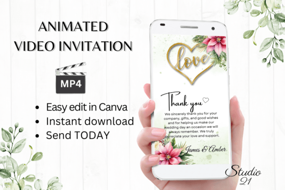 Christmas Wedding Thank You W9190TU: A Modern Design Asset