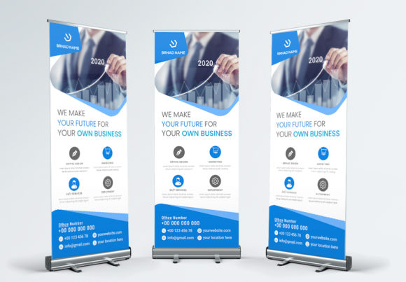 Corporate Business Roll Up Banner: Your 30x70 Inch Brand Showcase