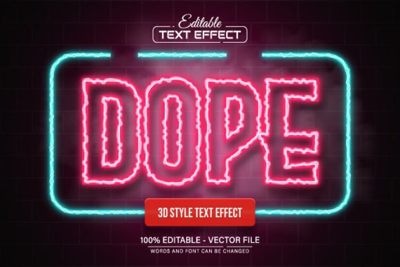 Dope Pink Line Neon Light Text Effect: A Modern Glow for Bold Designs
