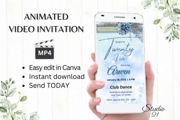 Effortless 25th Birthday Invitations: Design & Share Instantly