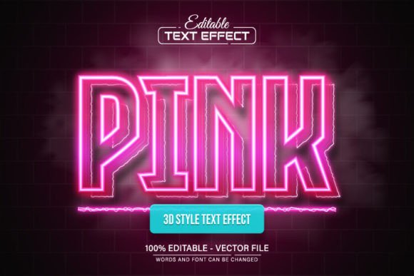 Make Your Message Glow: The Pink Line Neon Light Text Effect