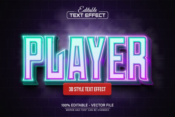 Player Neon Glowing 3D Text Effect: Your Shortcut to Impactful Visuals