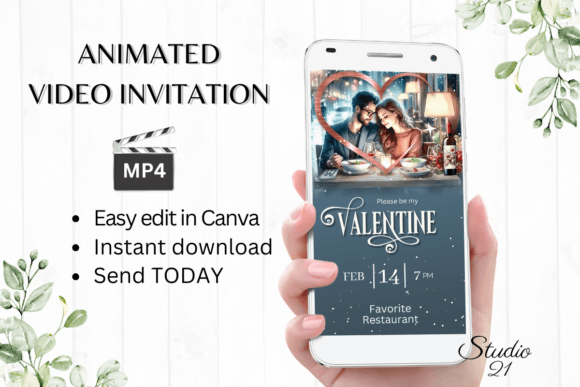 Romantic Valentine's Day Invitation: Digital Templates for Instant Celebration
